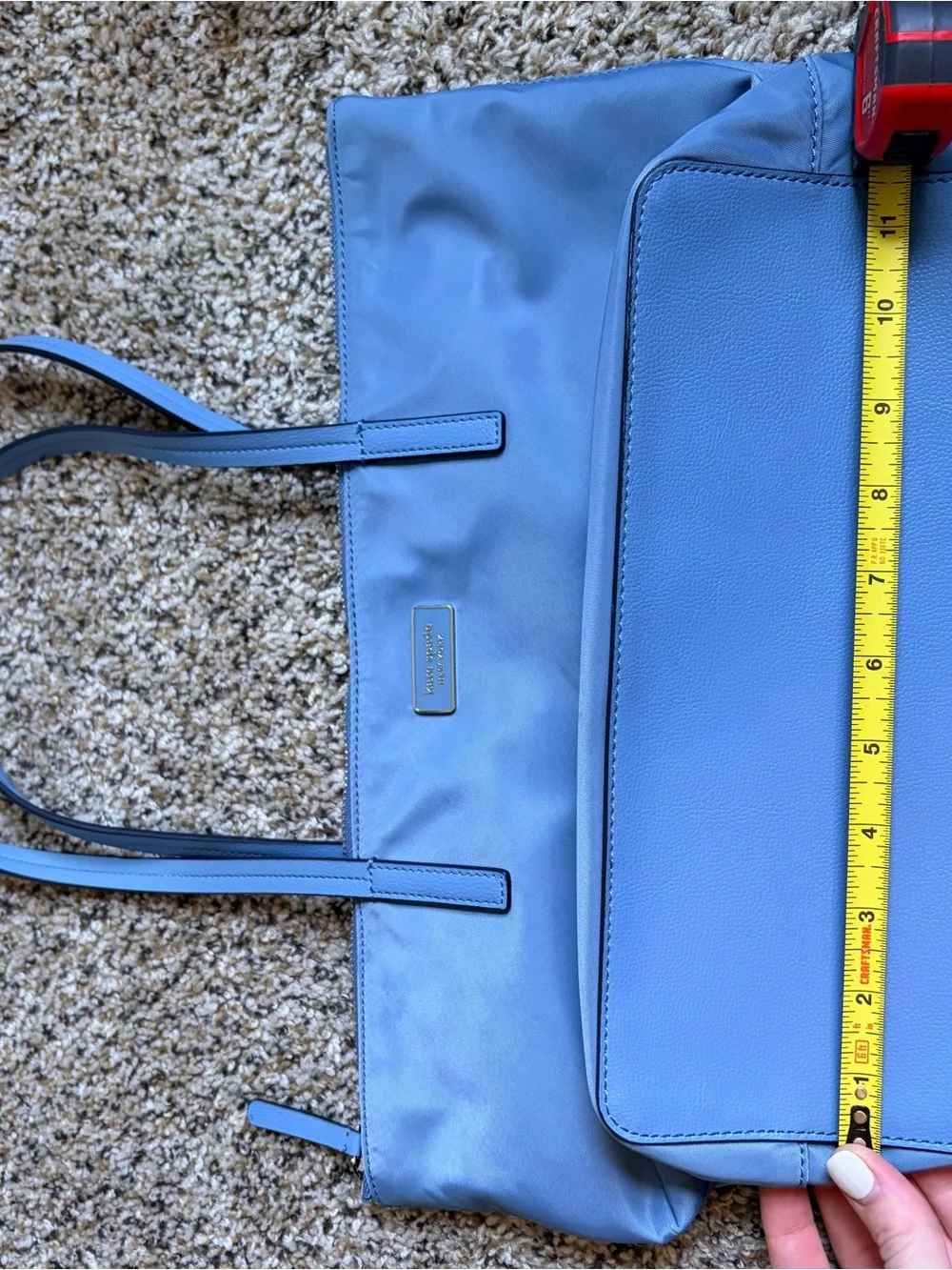 Kate Spade Outlet Hayden Top Zip Tote — Powder Blue Nylon